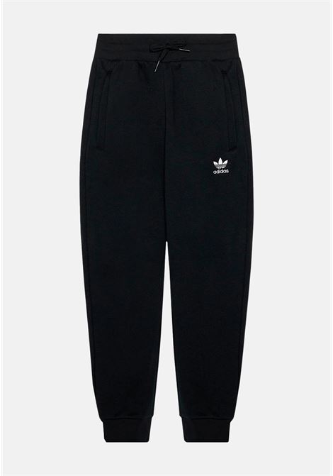 Black sports trousers for boys and girls with logo embroidery ADIDAS ORIGINALS | H32406.